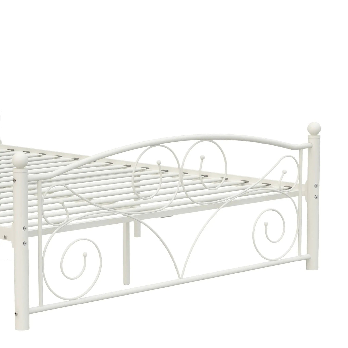 Unique Flower Sturdy System Metal Bed Frame With Headboard And Footboard by HouseOfZazla
