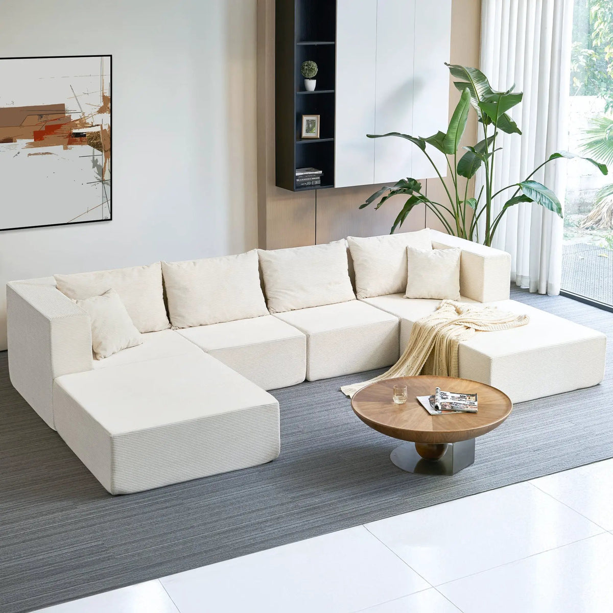 140" Modular Sectional Sofa Bed by HouseOfZazla