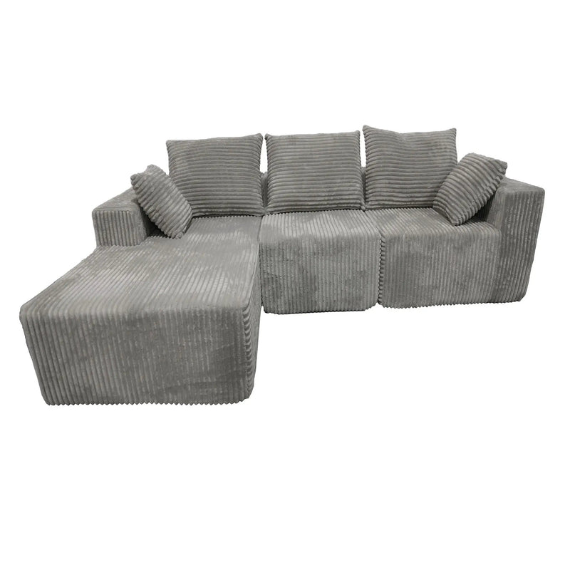 Corner Combination Sofa Sectional Couch With Soft Fabric by HouseOfZazla