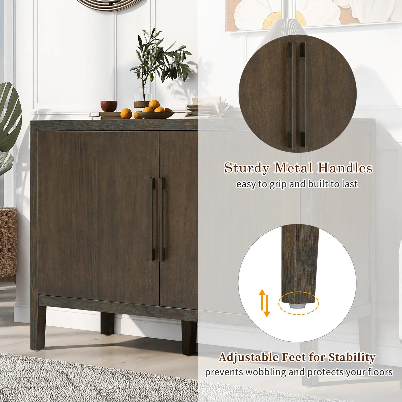 U_STYLE 47.25-Inch Farmhouse Sideboard by HouseOfZazla