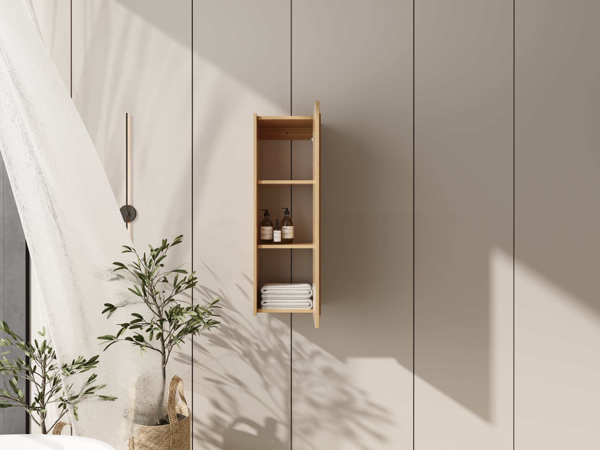 12 Inch Small Wall Mounted Side Cabinet by HouseOfZazla
