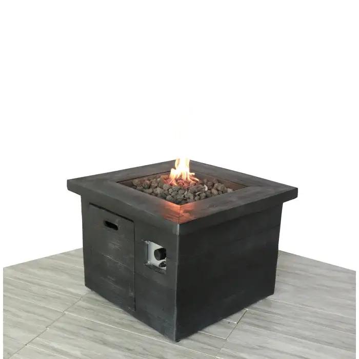 Fibre Reinforced Propane / Natural Gas Fire Pit Table - Charcoal by Unique Piece Furniture