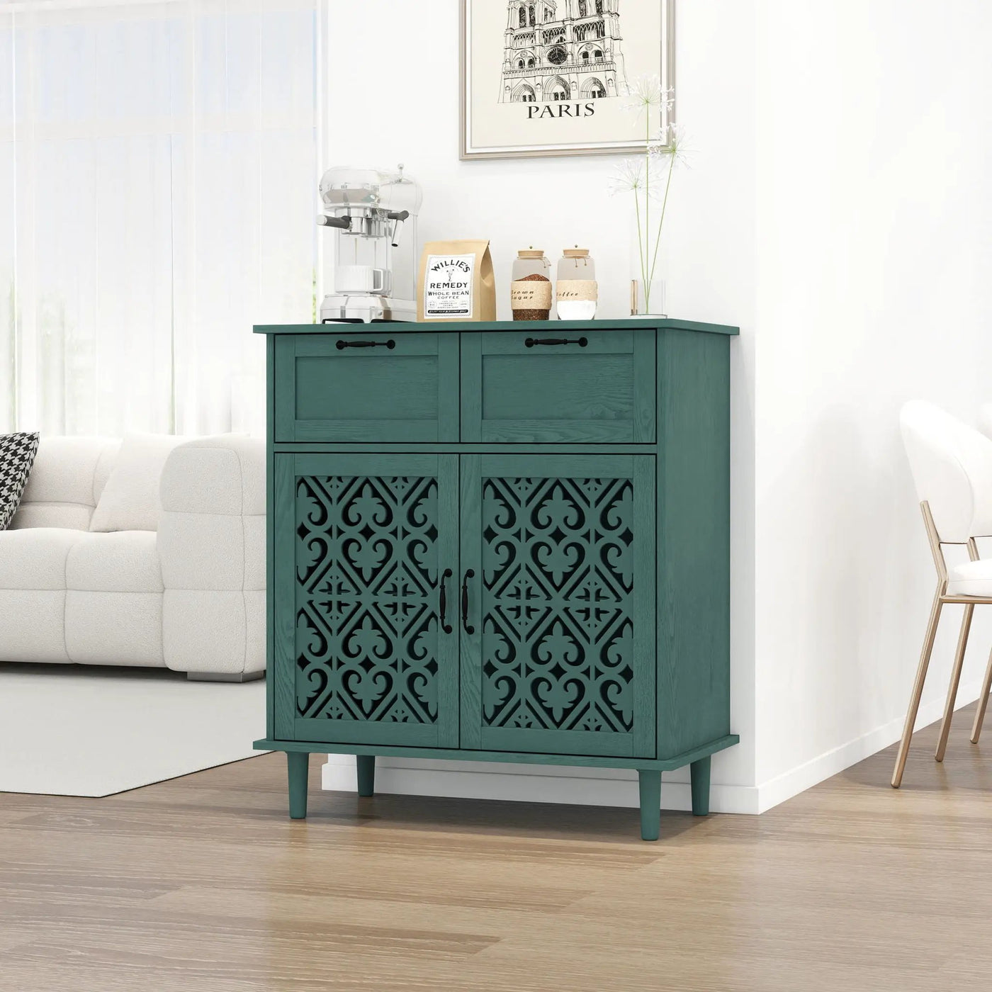 2 Door 2 Drawer Elegant Cabinet by Unique Piece Furniture