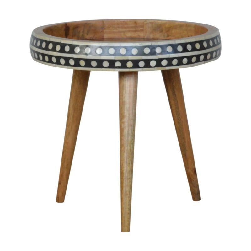 Small Patterned Nordic Style End Table by Unique Piece Furniture