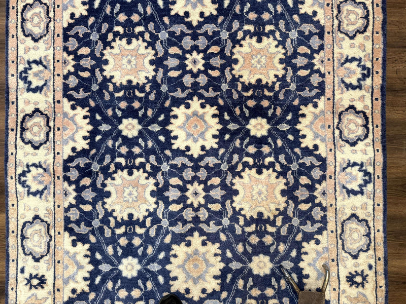 Blue and Beige Indian Rug, Indo Persian Carpet by Jewel Rugs
