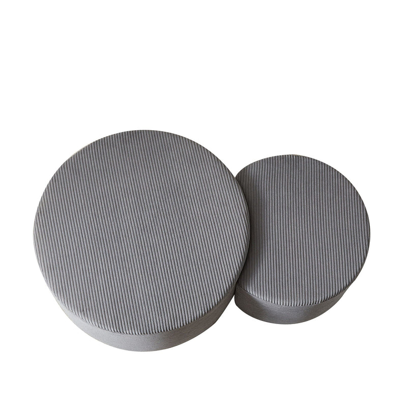 Modern Upholstered Round Coffee Table For Living Room (Set of 2) by HouseOfZazla