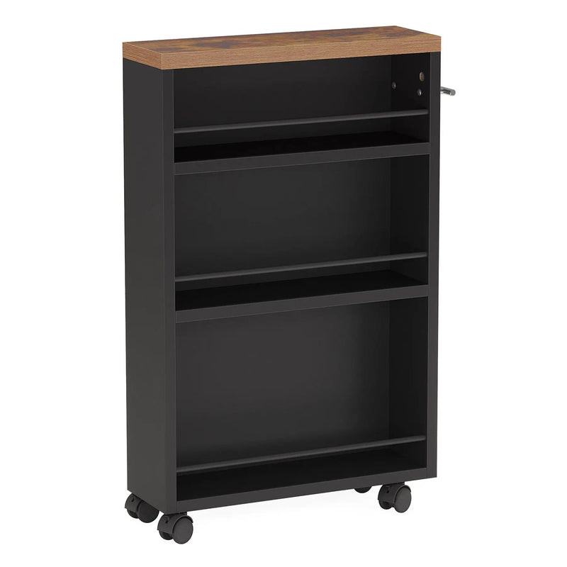 4 Tier Narrow Rolling Kitchen Slim Storage Cart by HouseOfZazla