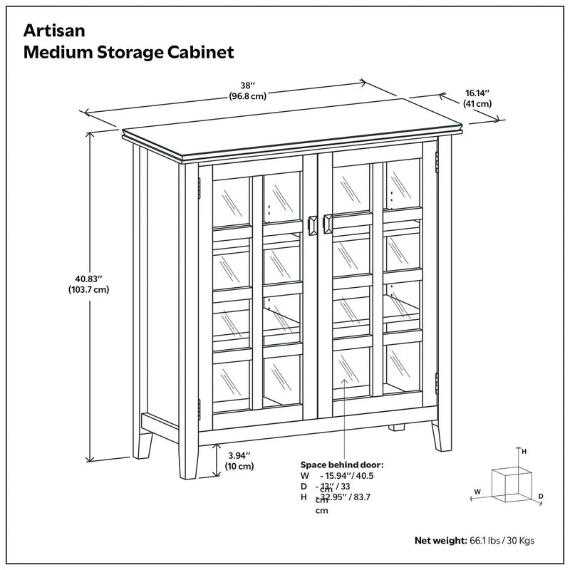 Artisan - Handcrafted Medium Storage Cabinet by Unique Piece Furniture