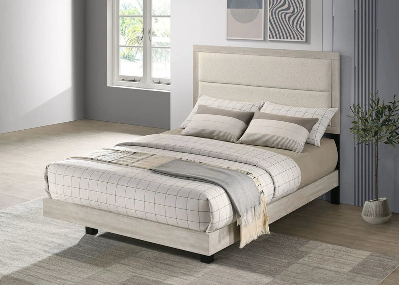 Trenton 54-inch Wood Full Panel Bed Rustic Cream by Unique Piece Furniture