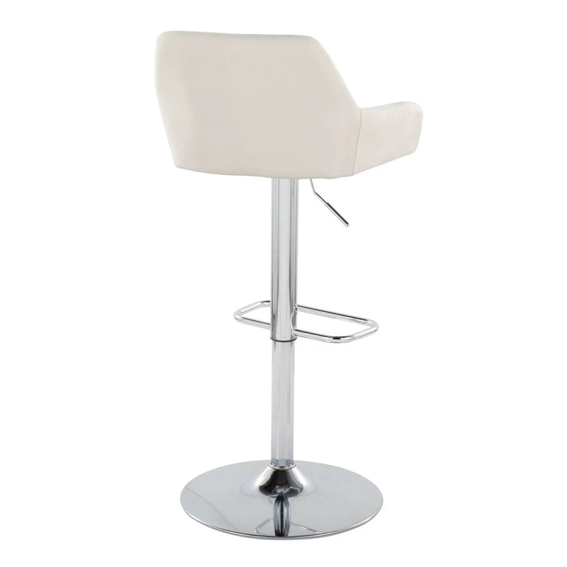 Daniella - Contemporary Adjustable Barstool With Swivel With Rounded Rectangle Footrest (Set of 2) by Unique Piece Furniture