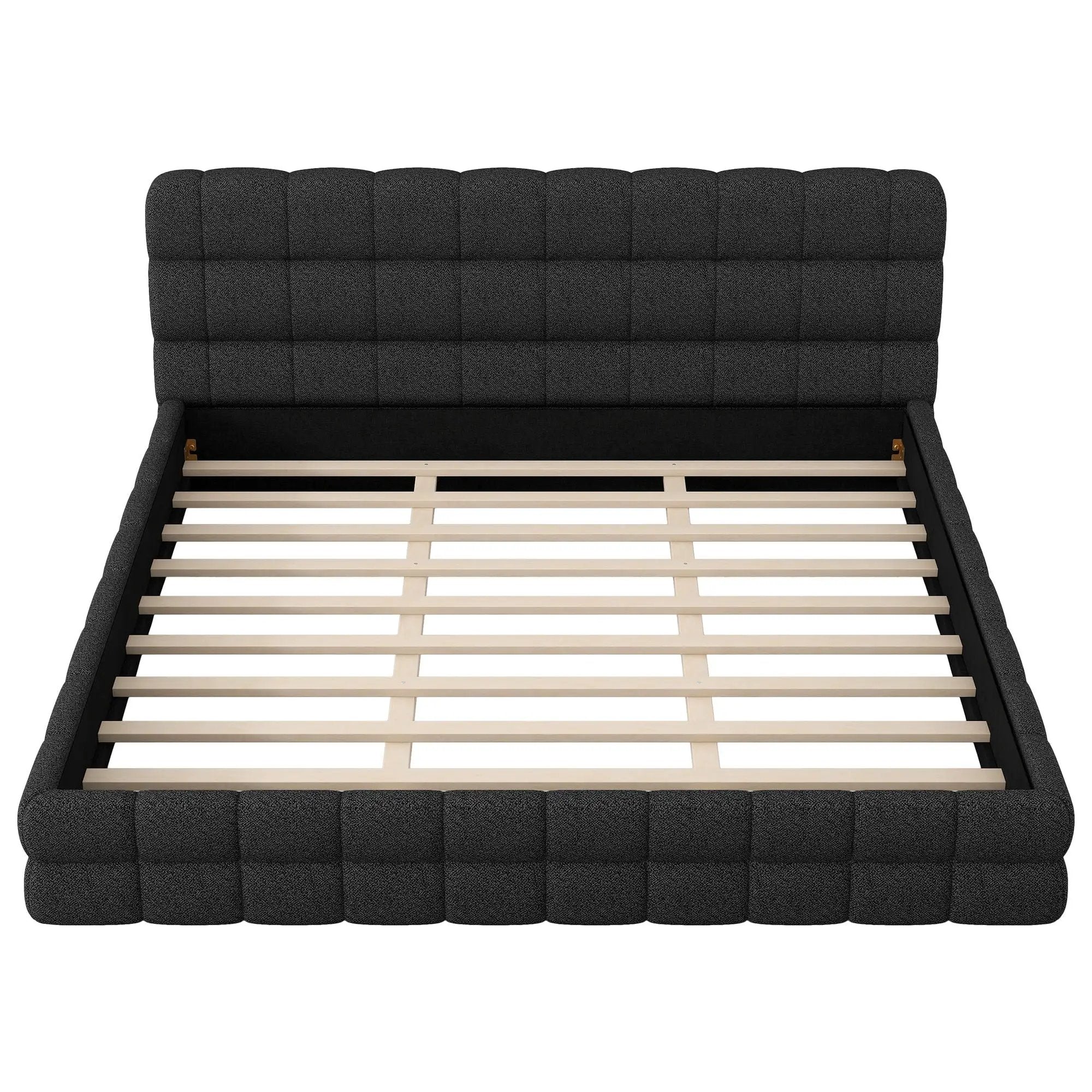 Upholstered Platform Bed With Headboard