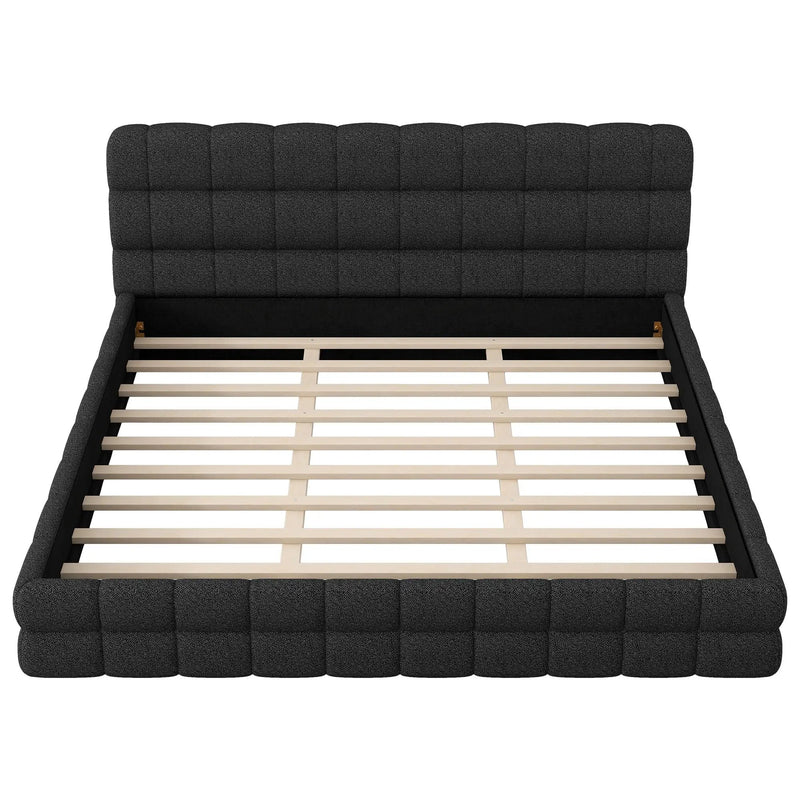 Upholstered Platform Bed With Headboard