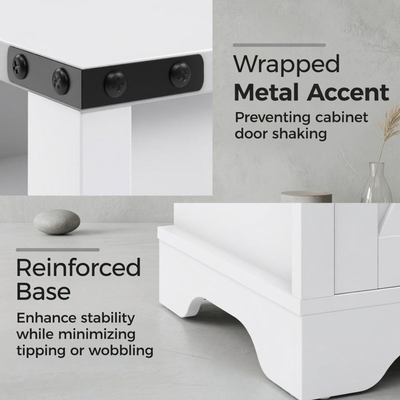 Farmhouse Nightstand, Charging Station & Storage by HouseOfZazla