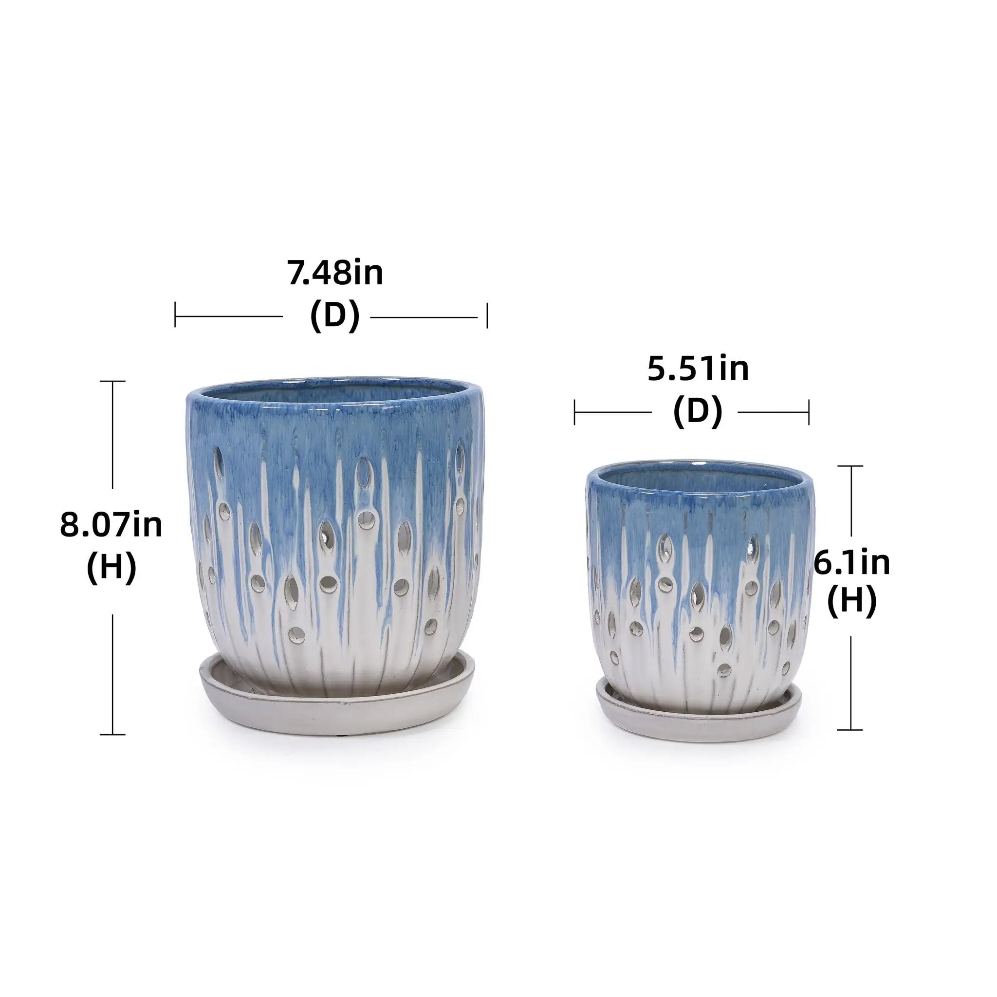 Flowerpot With Drainage Hole (Set of 2) by HouseOfZazla