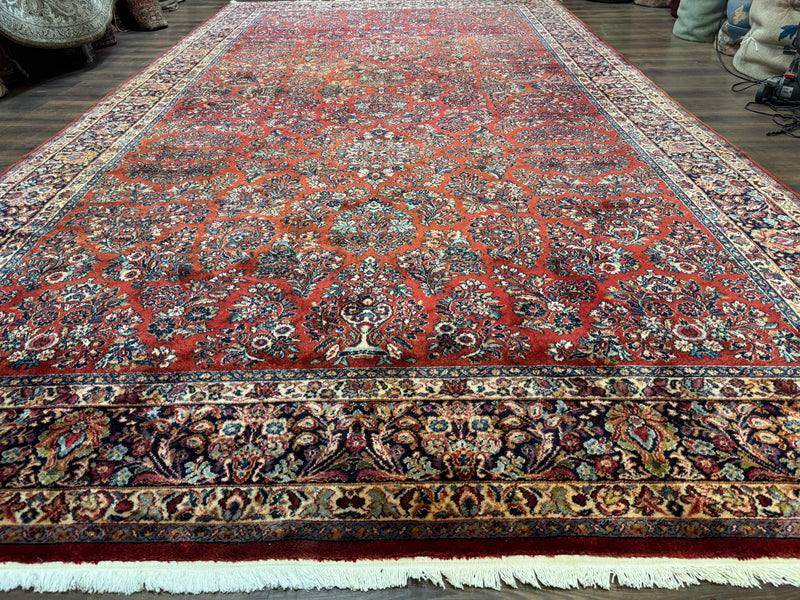 10x18 Karastan Sarouk Rug #785, Wool Large Palace Sized Vintage Karastan Carpet by Jewel Rugs