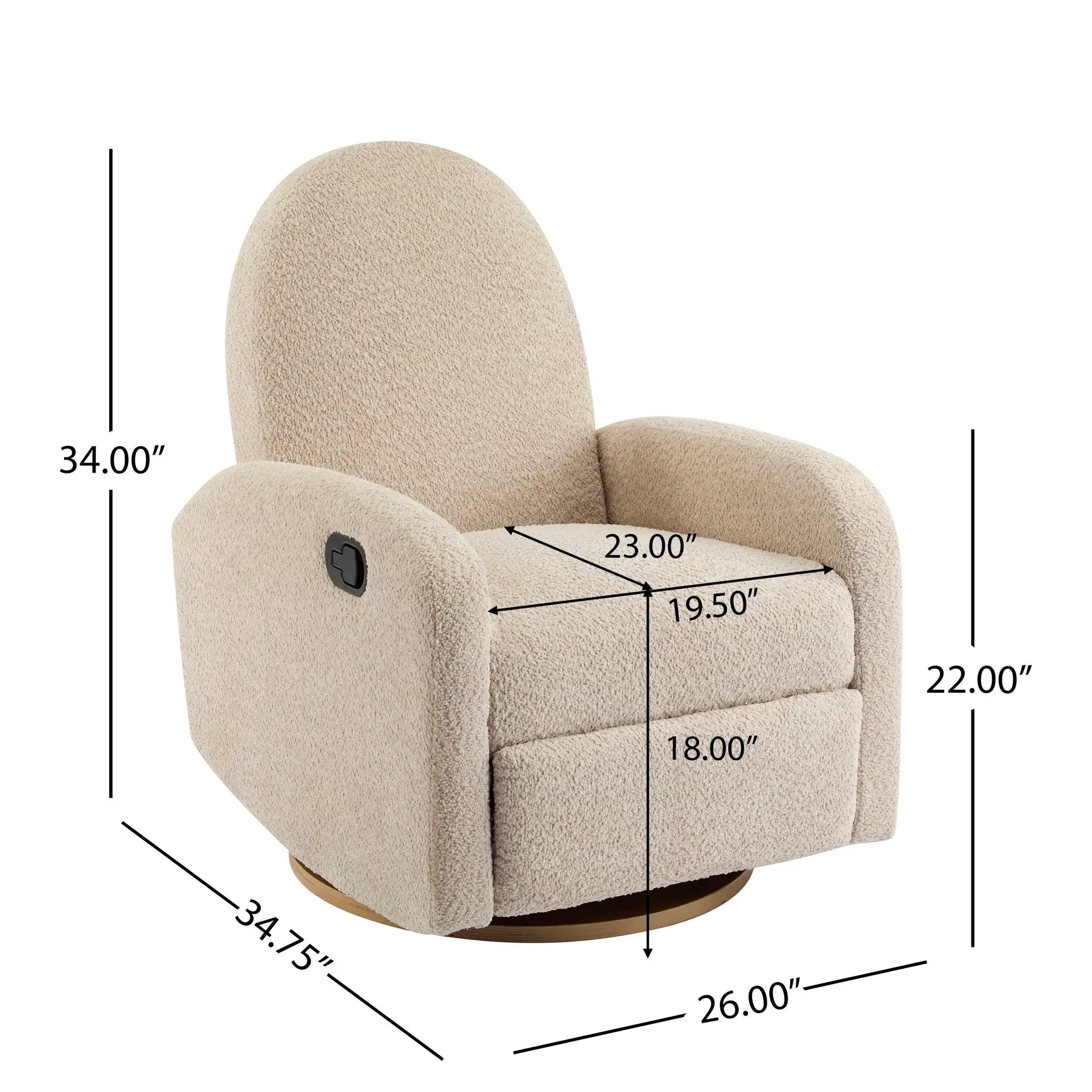 Contemporary 360 Swivel and Glider Recliner Chair by HouseOfZazla