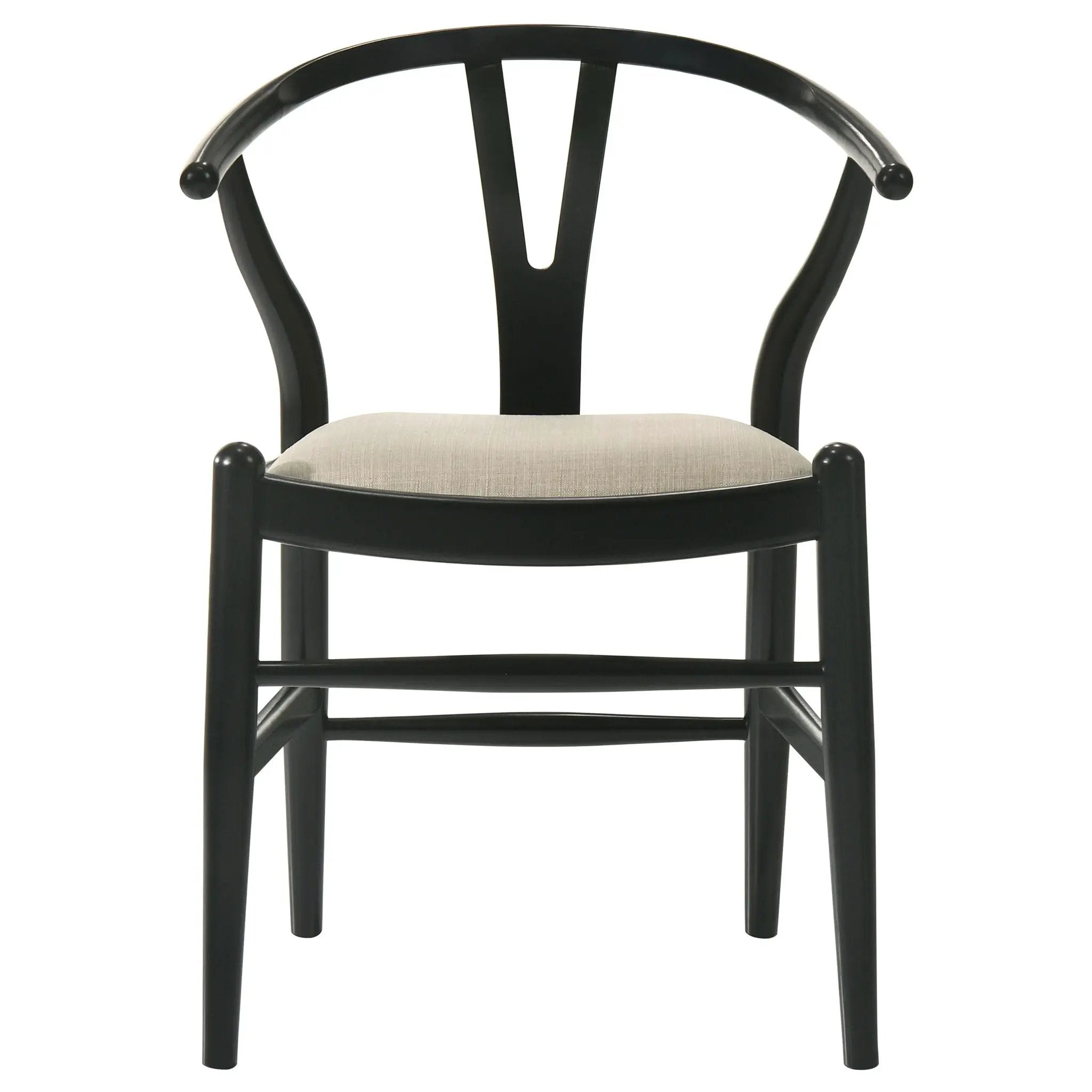 Crestmont Wood Wishbone Dining Side Chair Black (Set of 2) by Unique Piece Furniture