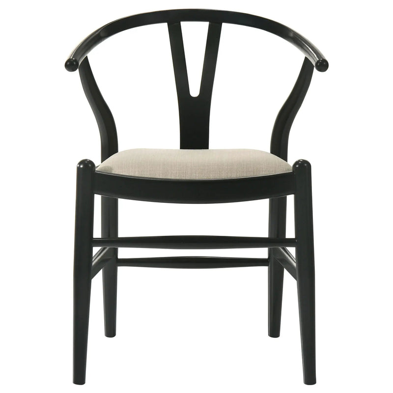 Crestmont Wood Wishbone Dining Side Chair Black (Set of 2) by Unique Piece Furniture