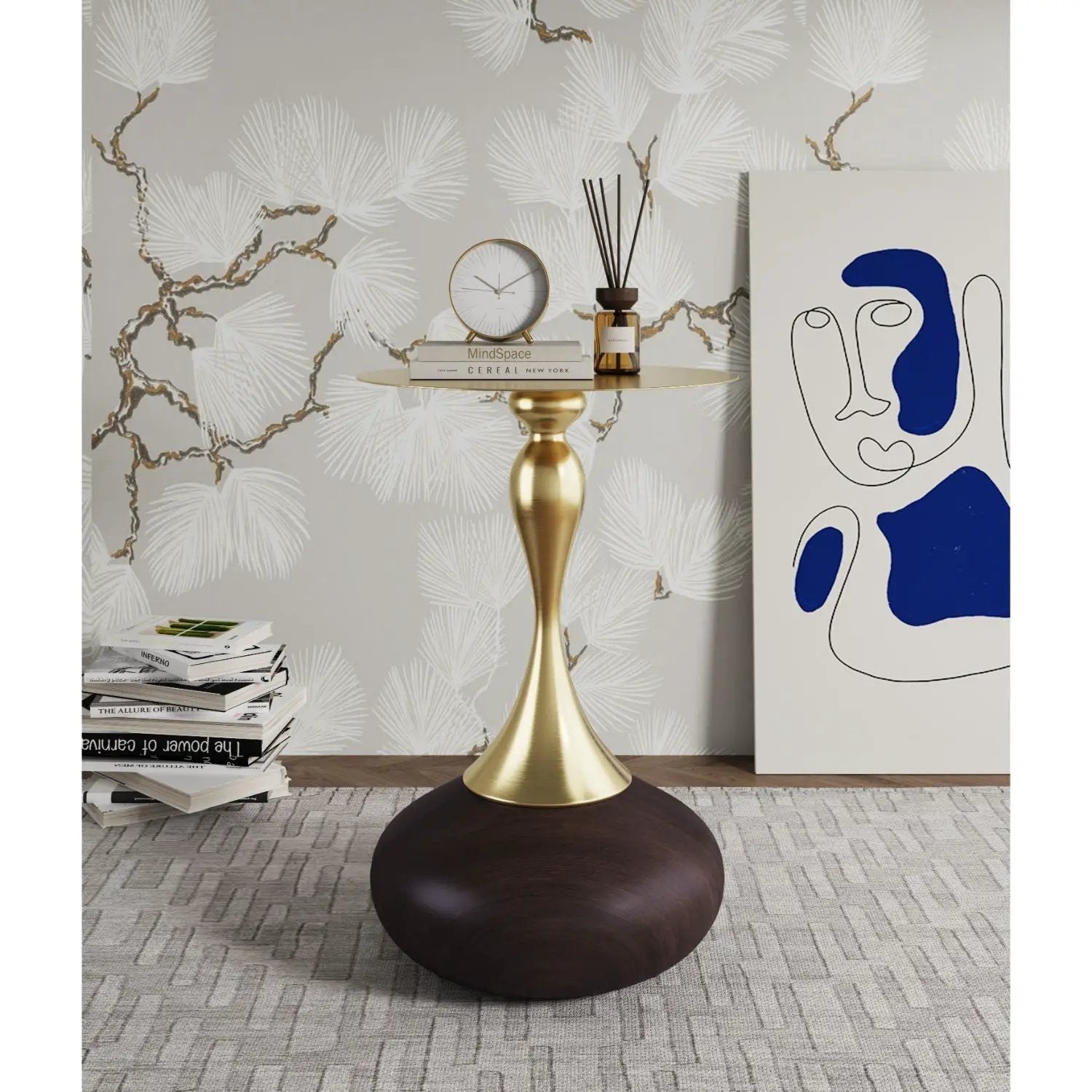 Patchin - End Table - Brown / Gold by HouseOfZazla