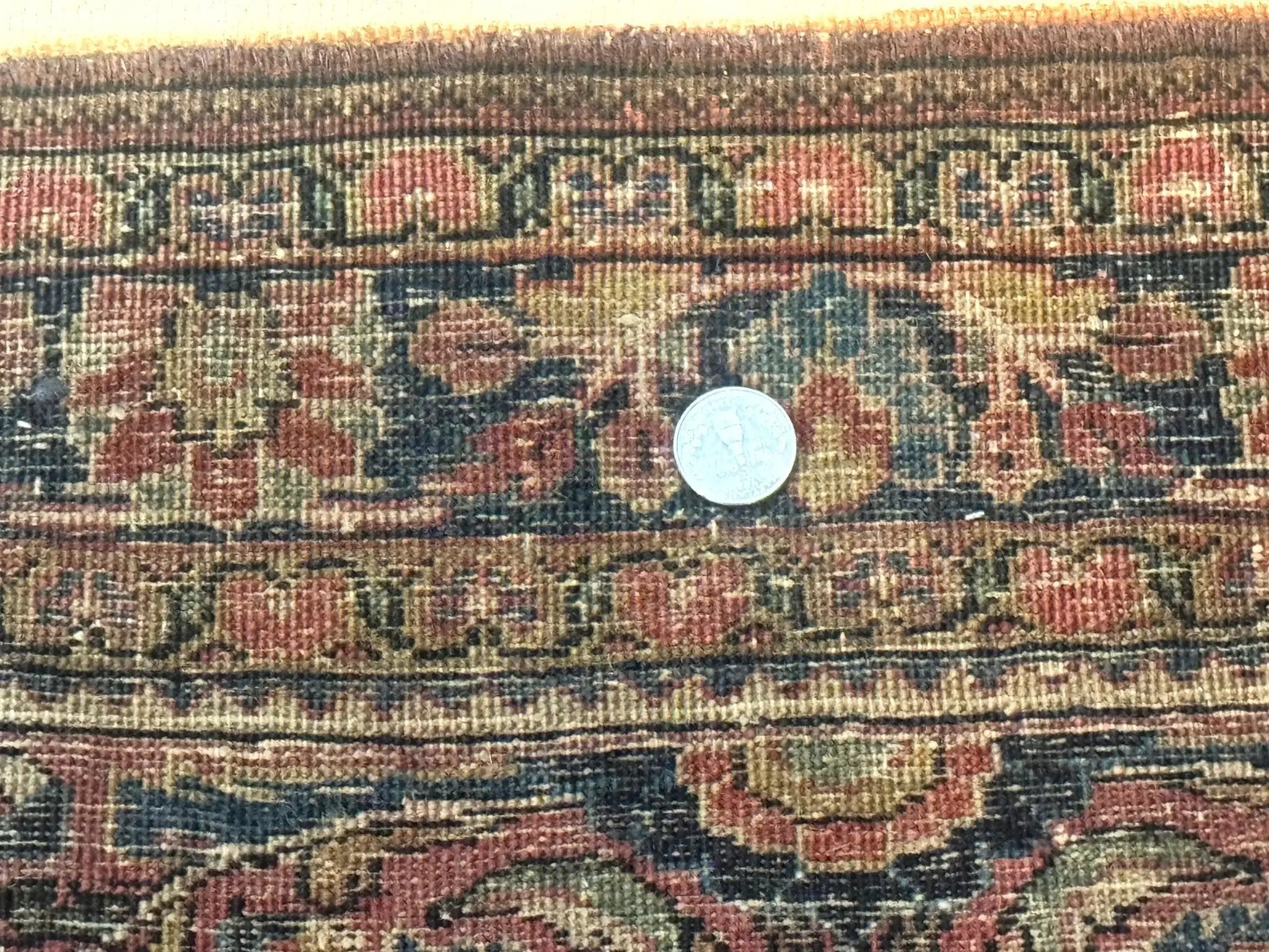 Antique Persian Sarouk Rug 3.6 x 5, Red, 1920s Persian Carpet by Jewel Rugs
