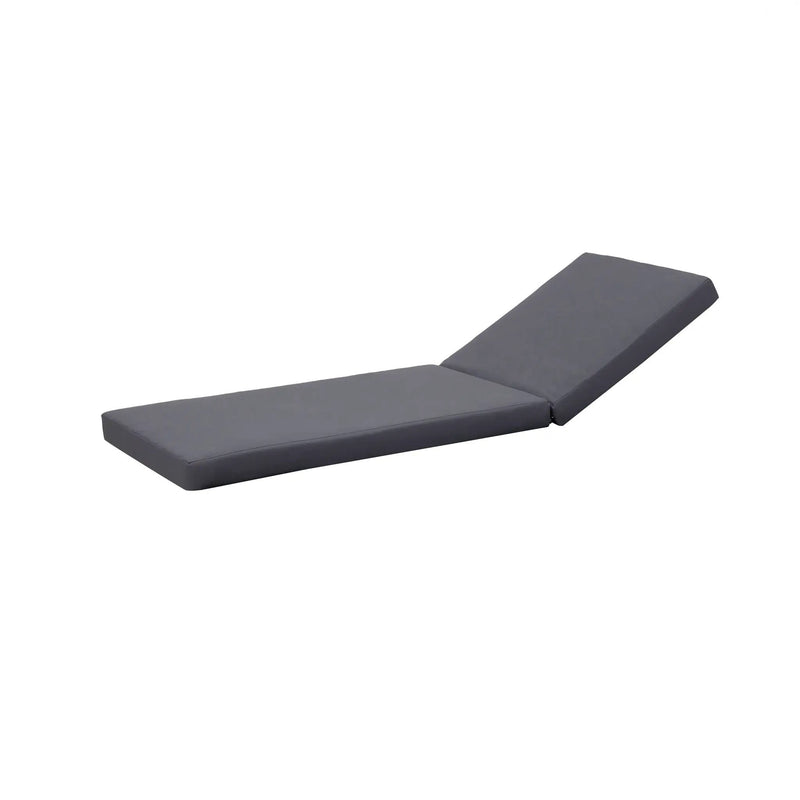 Lounge Chaise Set in Black Acacia Wood with Water-Resistant Cushions by HouseOfZazla