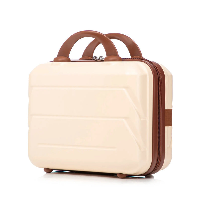 14'/20' 2-Piece Beige ABS Spinner Wheel Luggage Set by HouseOfZazla