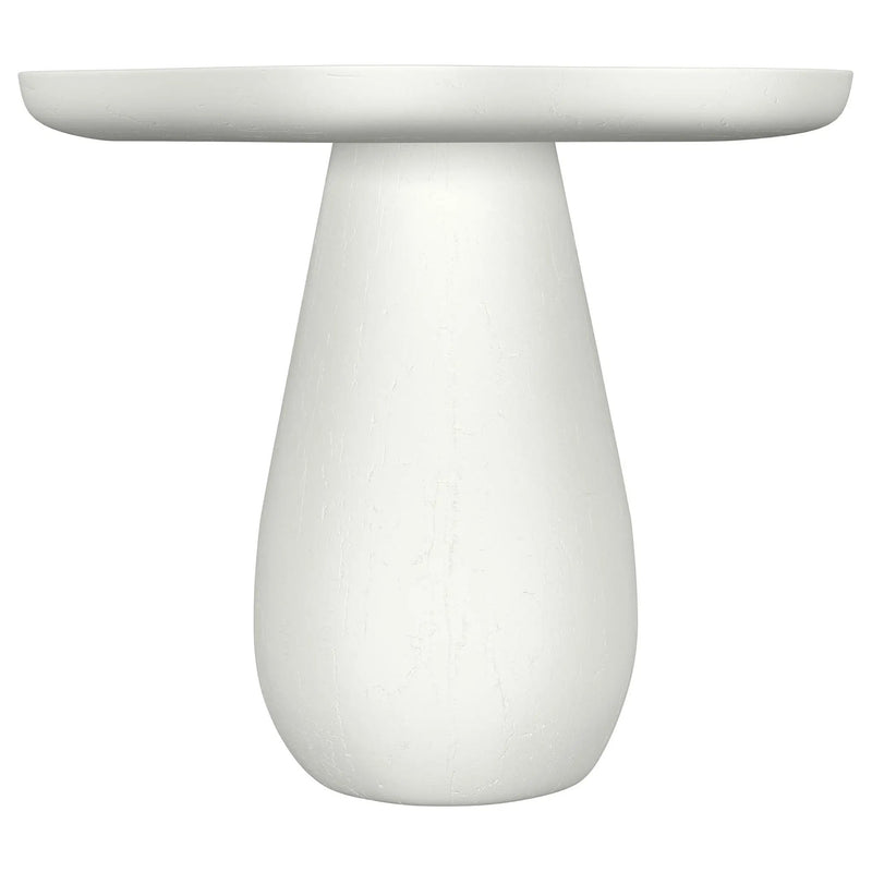Perth 17-inch Side Table with Cloud-Shaped Top Off White by Unique Piece Furniture
