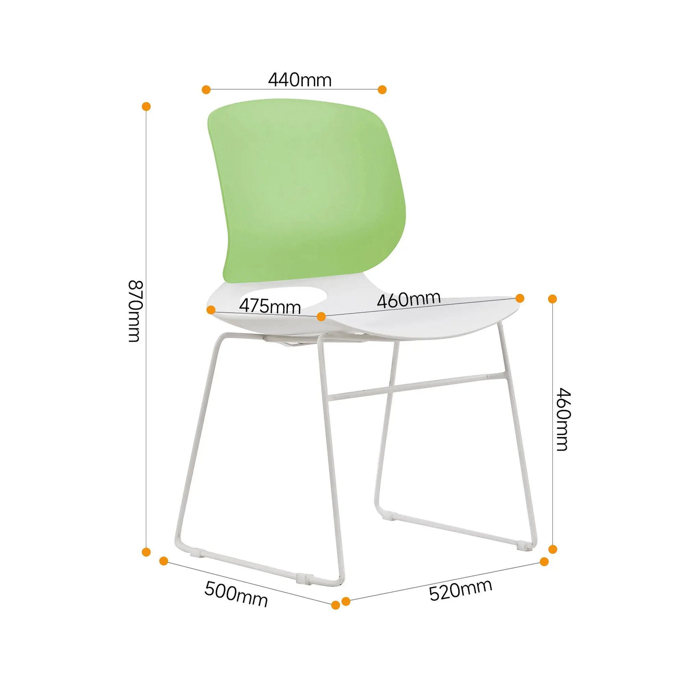 Ergonomic Backrest Stacking Chairs (Set of 4) by HouseOfZazla