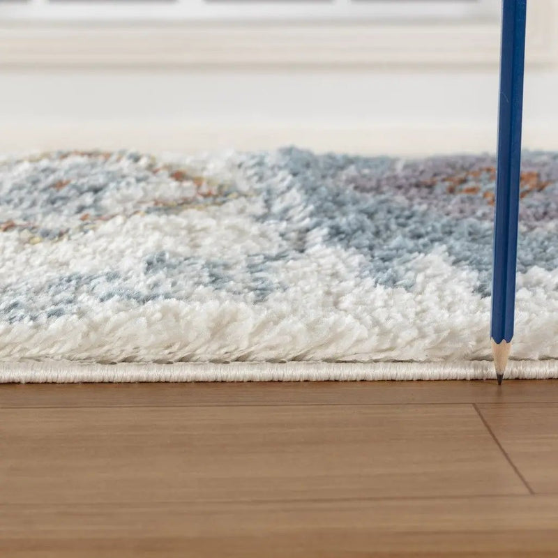 Loft Shag - 5' 3" X 7' Shaggy Area Rug - Ivory by HouseOfZazla