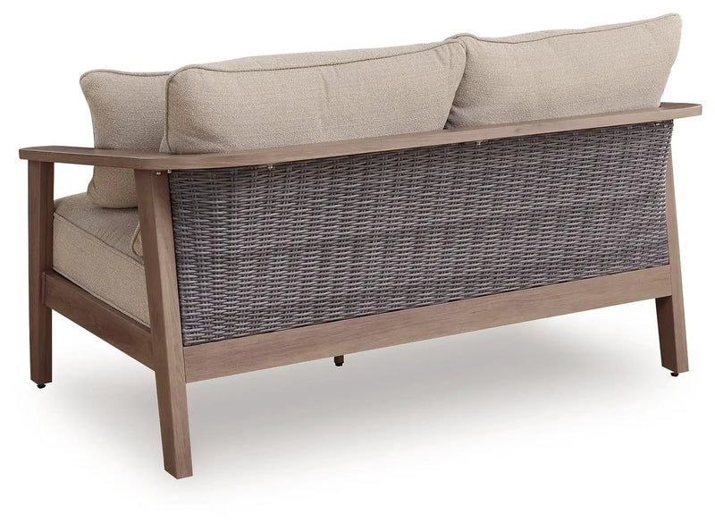 Harmony Headlands - Loveseat With Cushion - Natural / Gray by Unique Piece Furniture