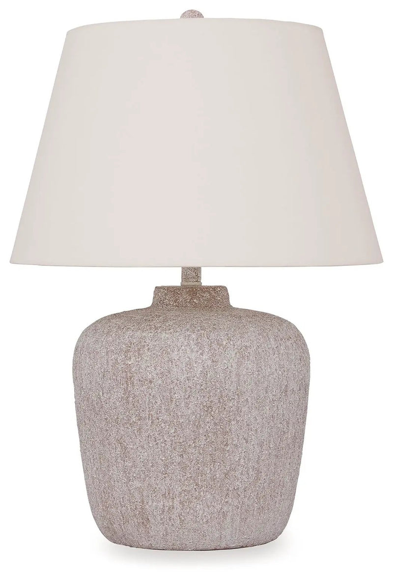 Danry - Metal Table Lamp - Distressed Cream by Unique Piece Furniture