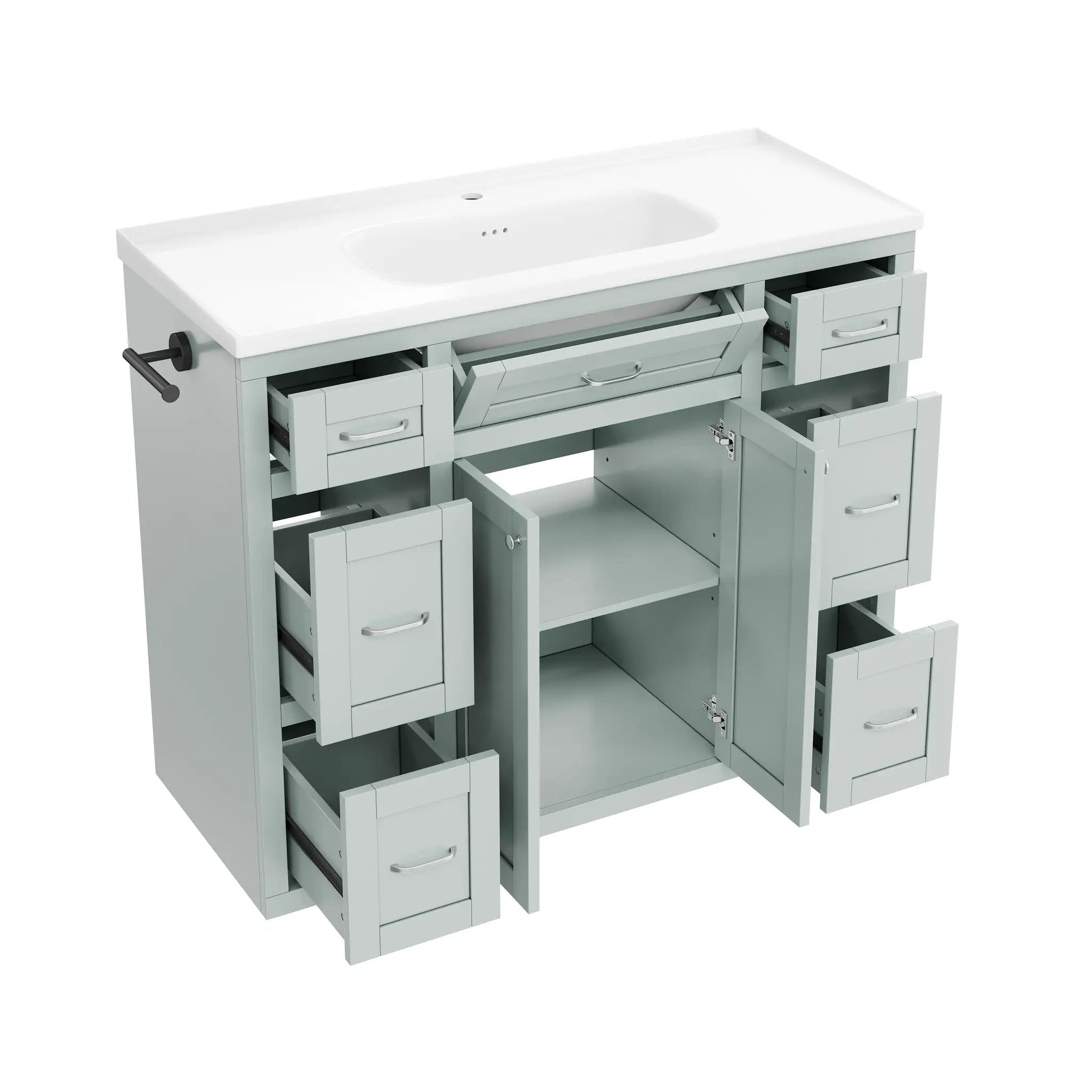 48" Mint Green Bathroom Vanity by HouseOfZazla