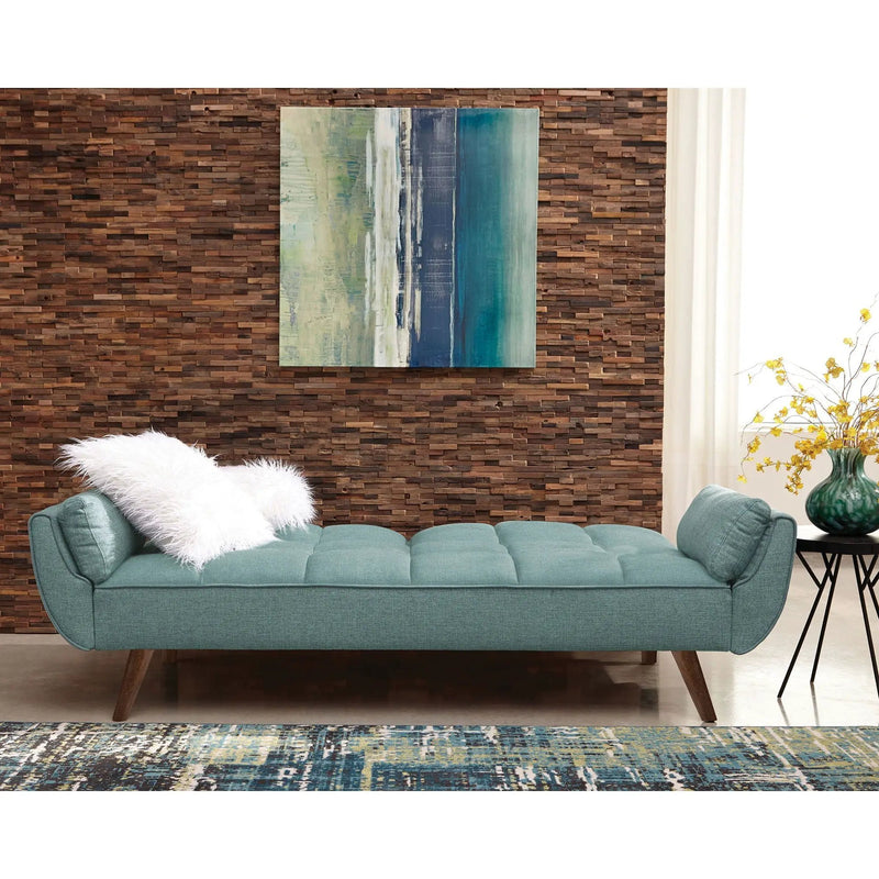 Laggarhem - Tufted Back Upholstered Sofa Bed - Turquoise by HouseOfZazla