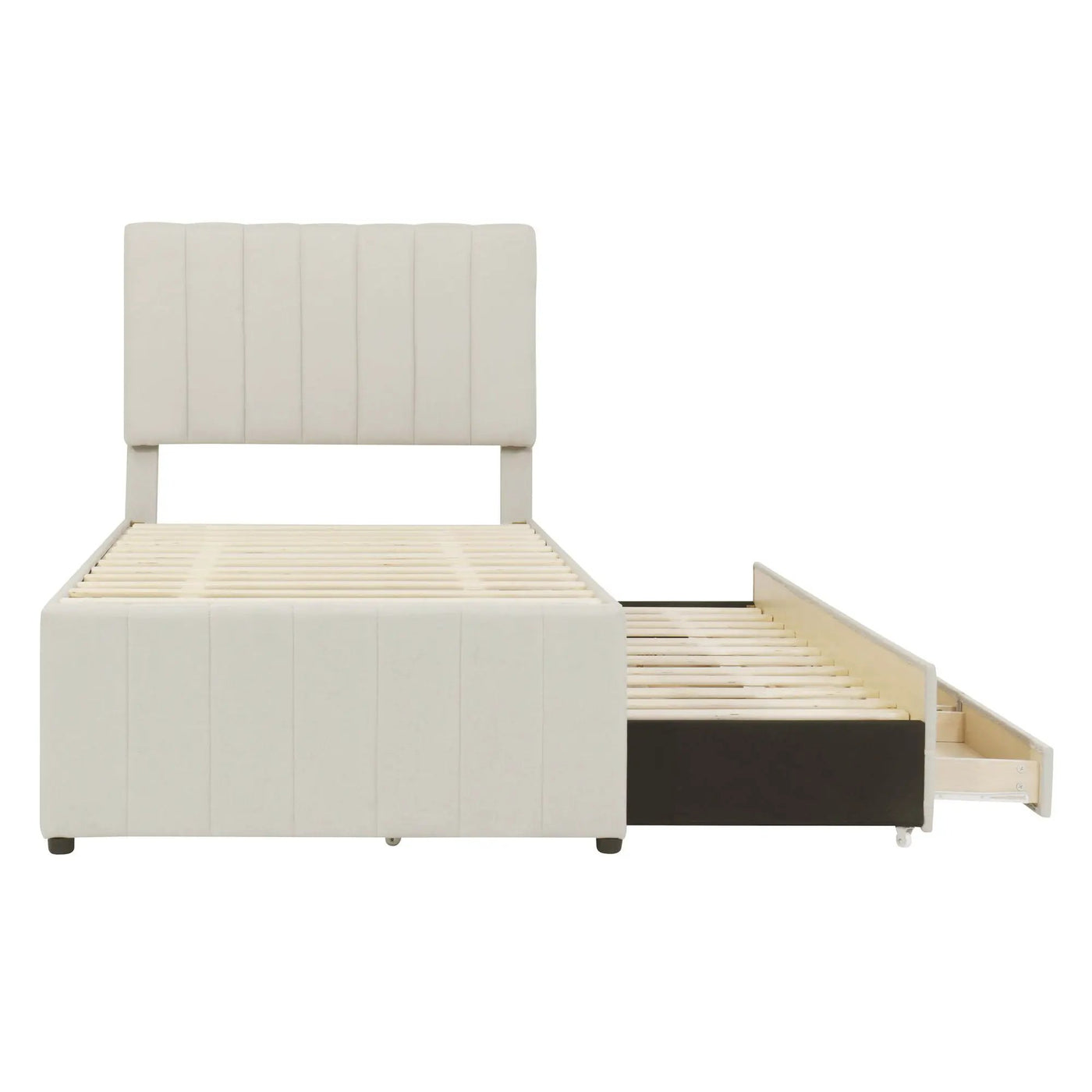 Upholstered Design Platform Bed With Trundle by Unique Piece Furniture