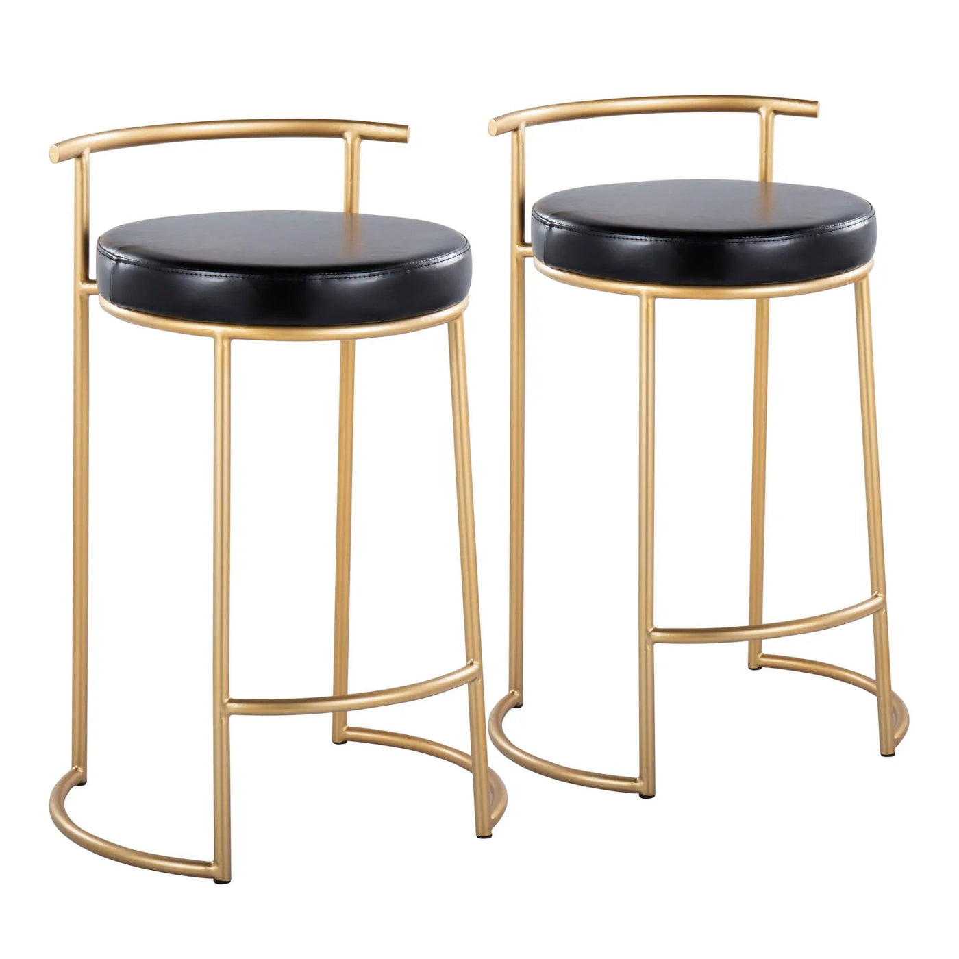 Fuji - Round Contemporary Fixed Height Counter Stool (Set of 2) by HouseOfZazla