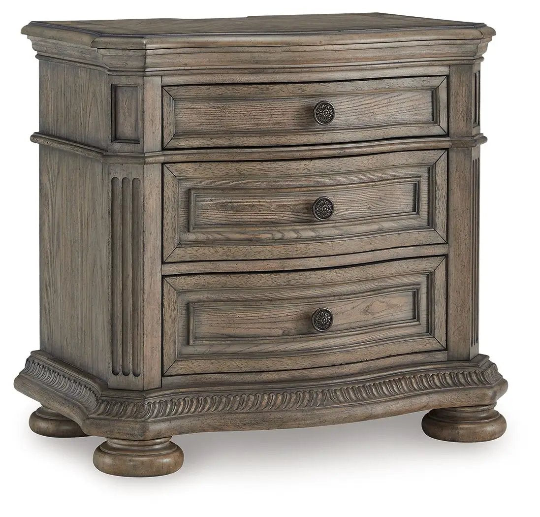 Ardenfield - Three Drawer Night Stand - Light Brown by Unique Piece Furniture