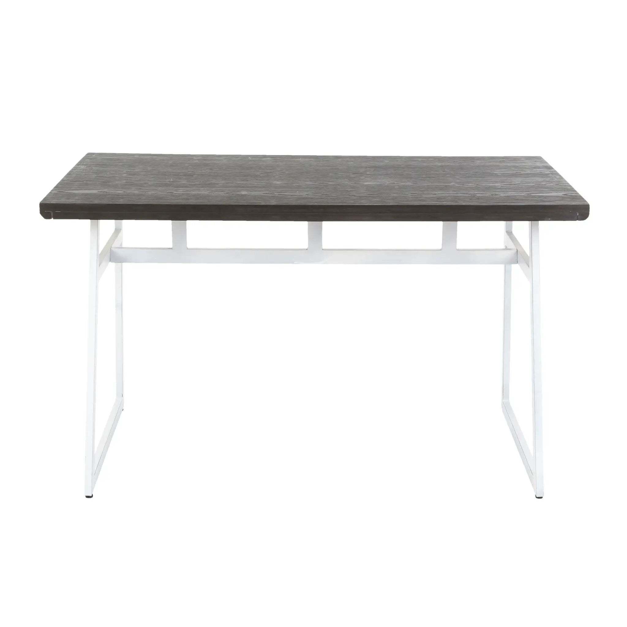 Geo - Industrial Dining Table - Vintage White / Espresso by Unique Piece Furniture