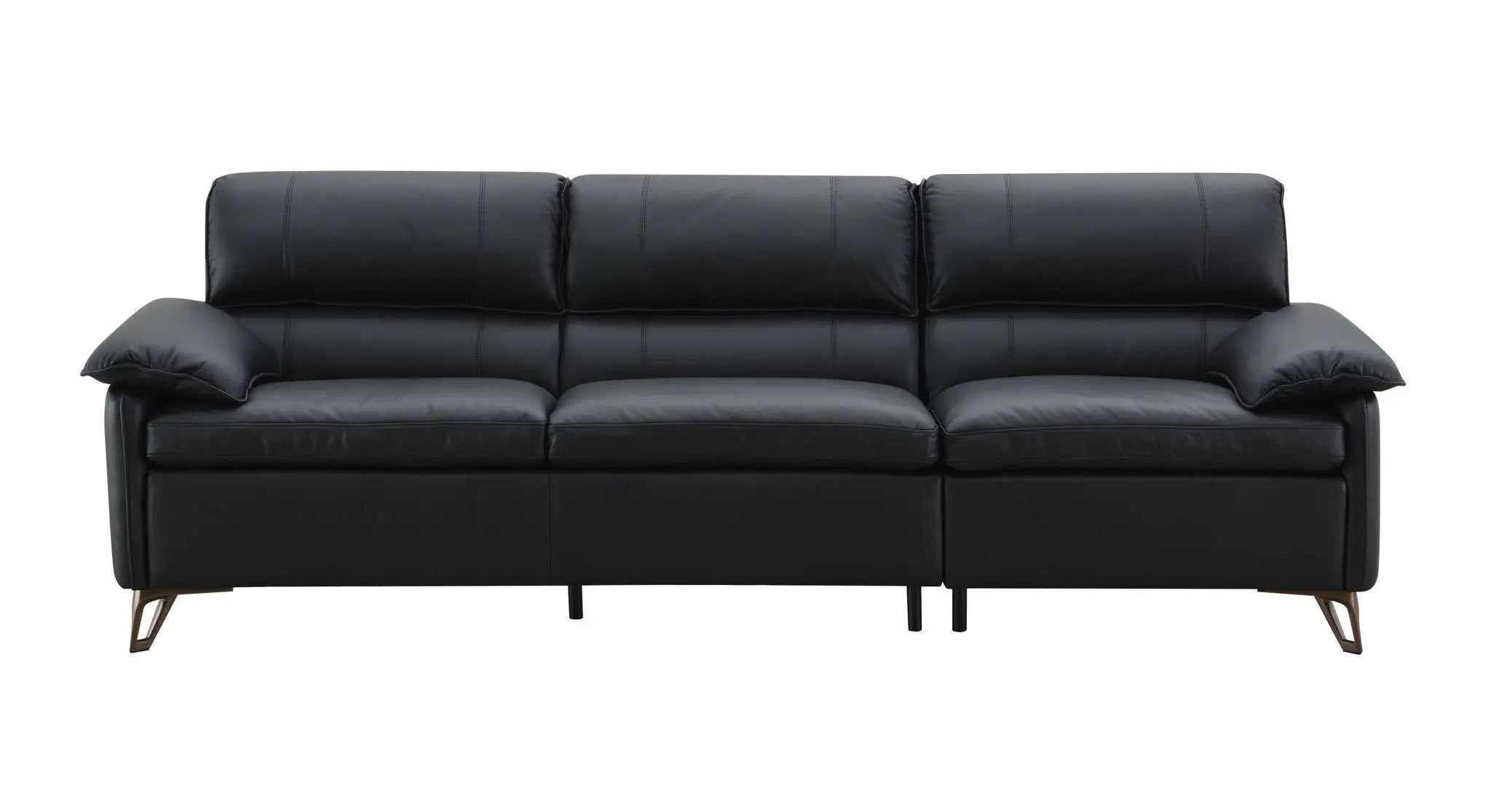 Eilene - Top Grain Leather Sofa - Black by Unique Piece Furniture