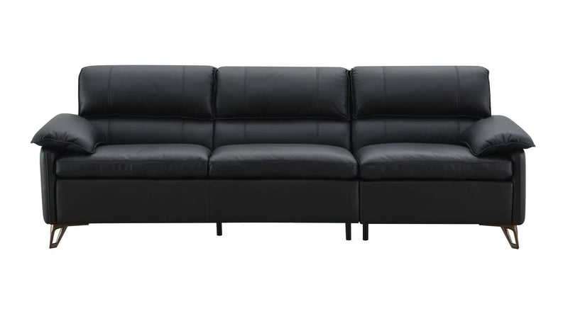 Eilene - Top Grain Leather Sofa - Black by HouseOfZazla
