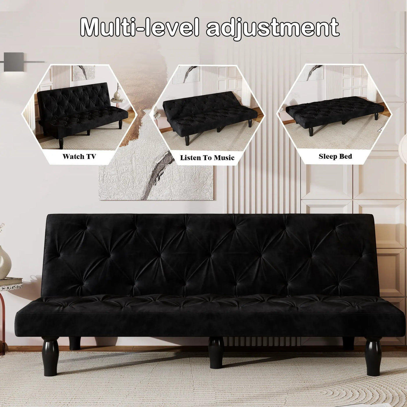 Sofa Bed With Adjustable Backrest by HouseOfZazla
