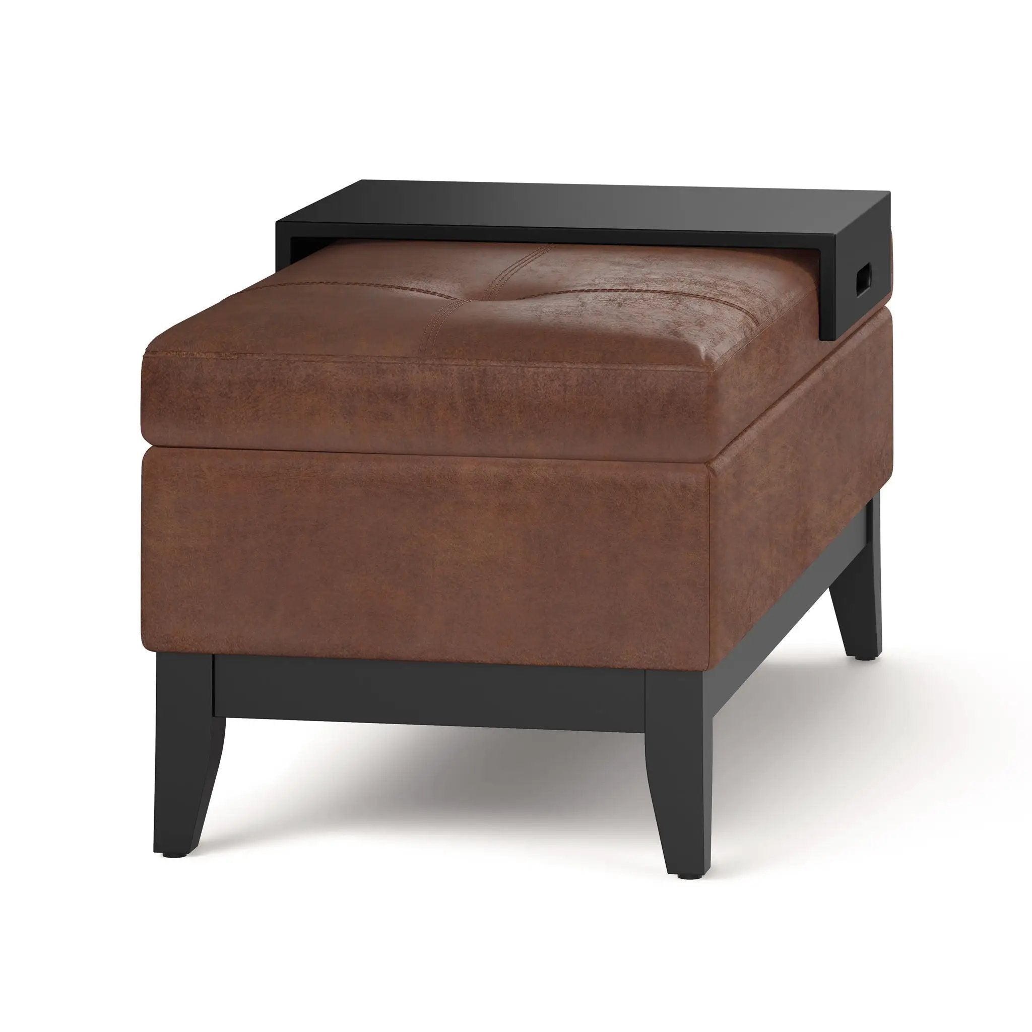 Oregon - Contemporary Storage Ottoman Bench With Tray by Unique Piece Furniture