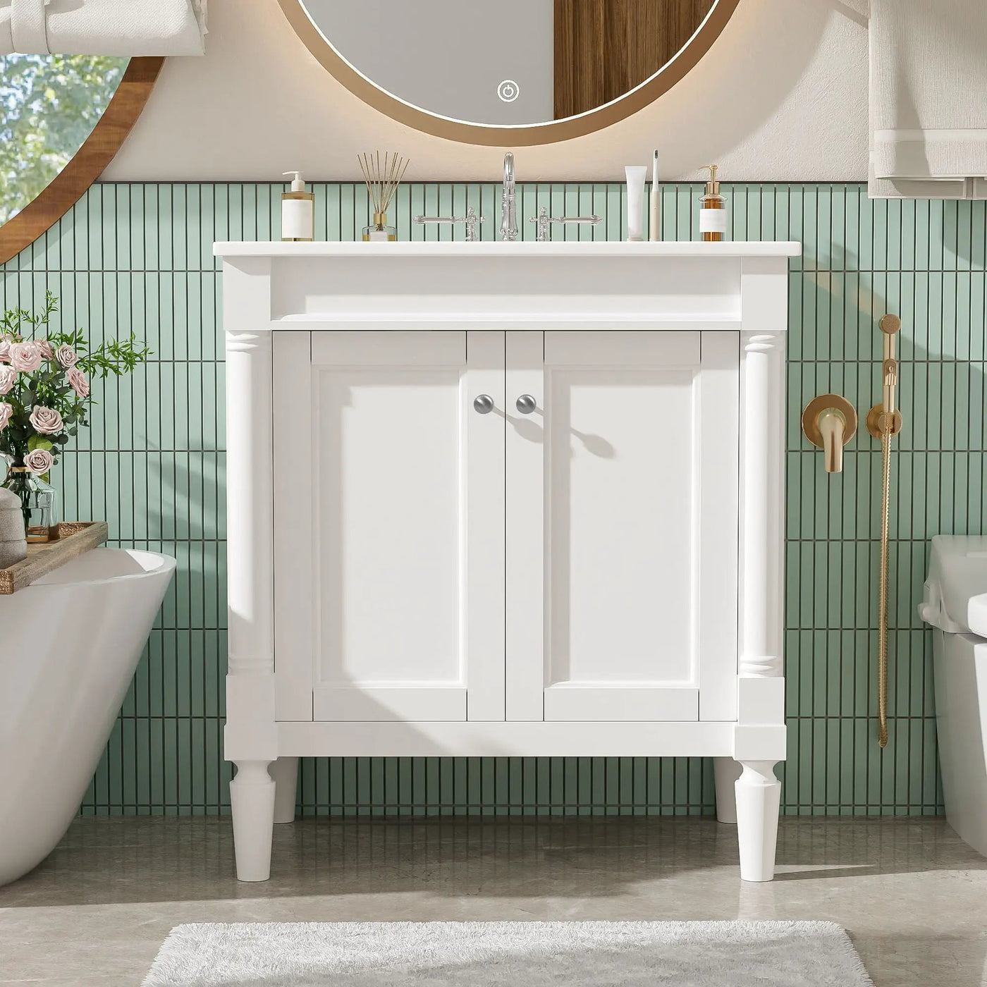 Bathroom Vanity Cabinet With Sink, Soft Close Doors, Storage Cabinet by Unique Piece Furniture