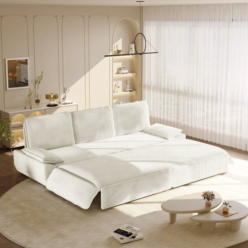 King Size Pull Out Sofa Bed, 3 In 1 Convertible Multifunctional by HouseOfZazla