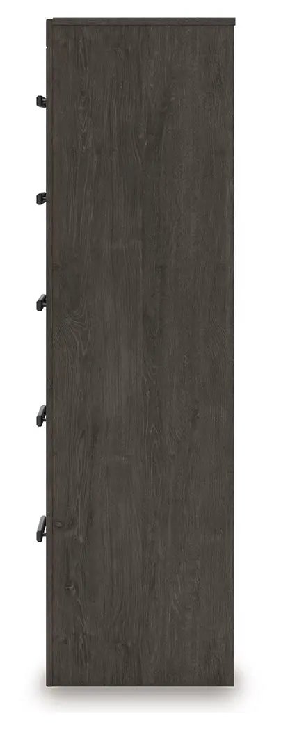 Prendonea - Five Drawer Chest - Charcoal by Unique Piece Furniture