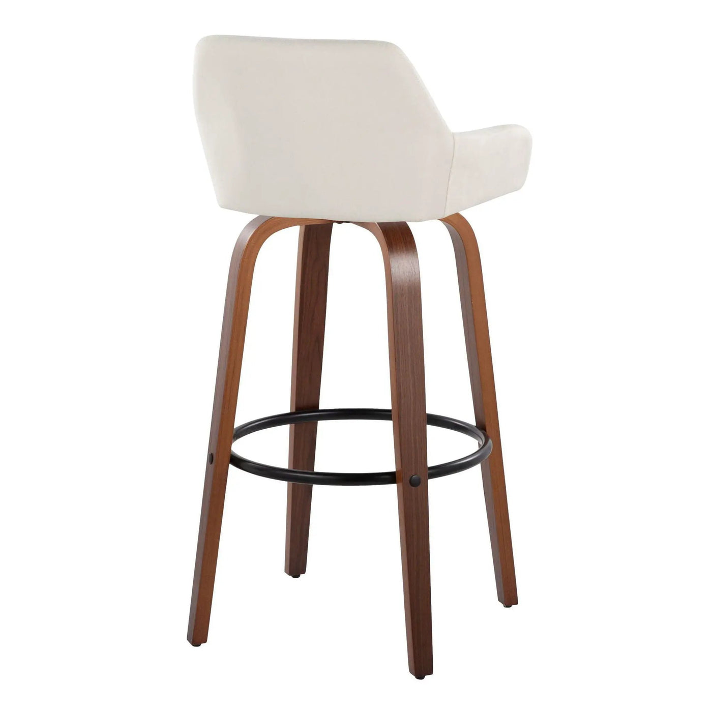 Daniella - Contemporary Fixed Height, Barstool & Swivel And Round Footrest (Set of 2) by HouseOfZazla