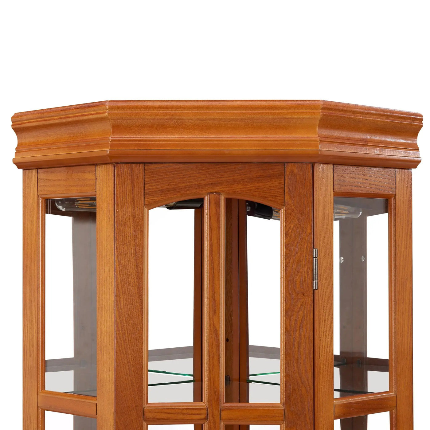 Corner Curio Cabinet With 5 Shelves And Lighting System (E26 Light Bulb Not Included) by Unique Piece Furniture
