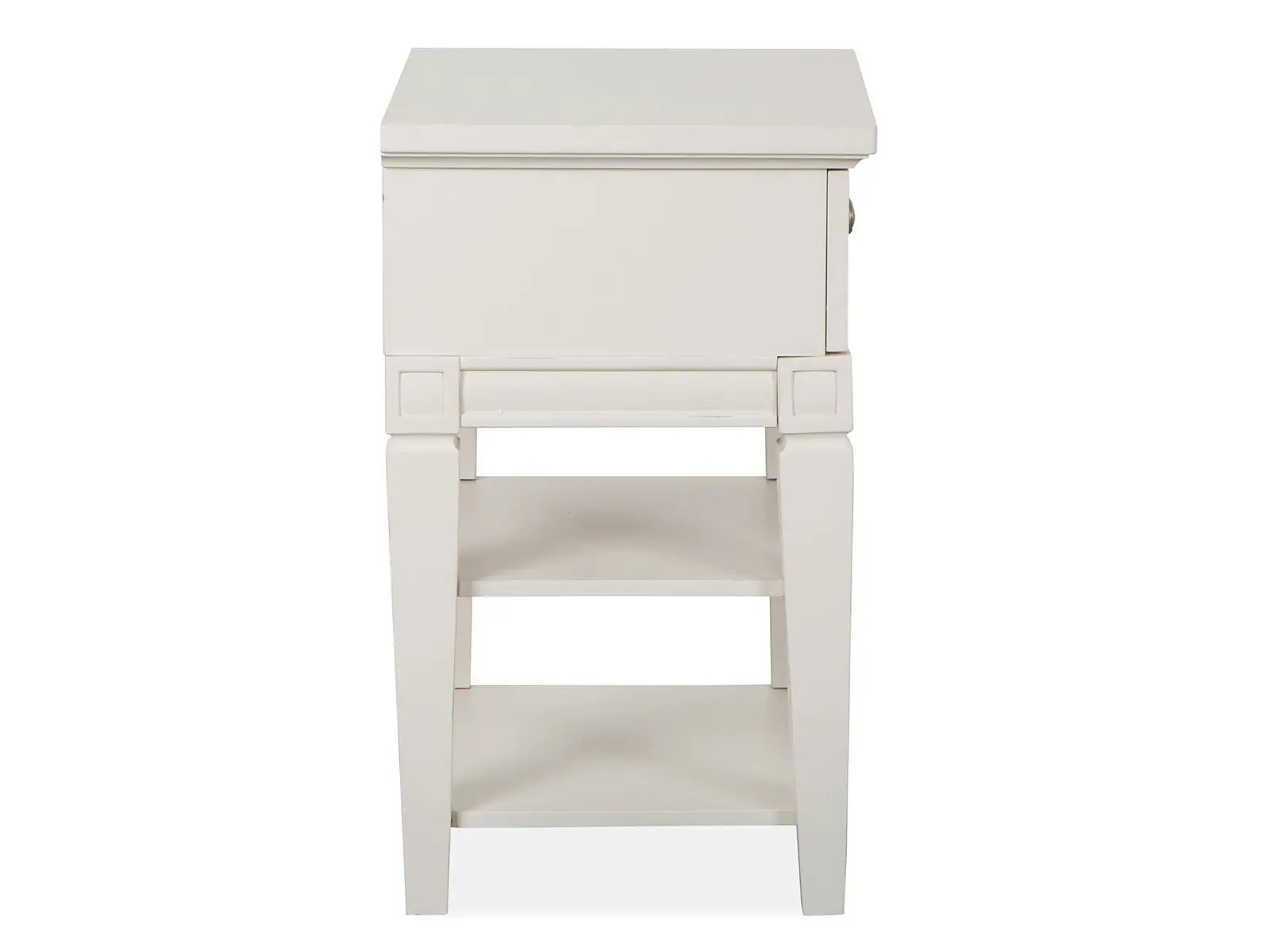 Willowbrook - Open Nightstand - Egg Shell White With Slight Rub Through by Unique Piece Furniture
