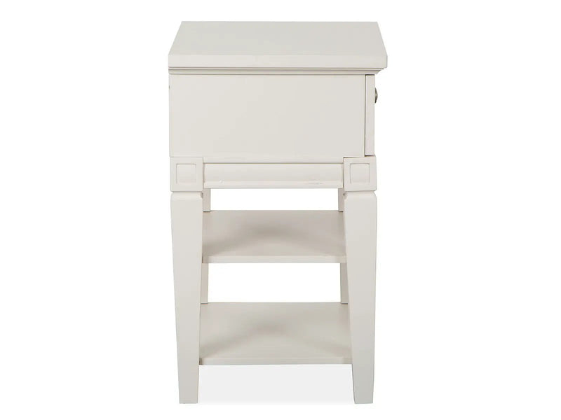 Willowbrook - Open Nightstand - Egg Shell White With Slight Rub Through by Unique Piece Furniture