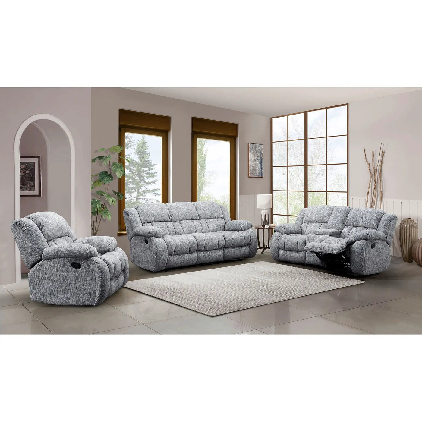 Stonic - Reclining Sofa Modern Design by Unique Piece Furniture