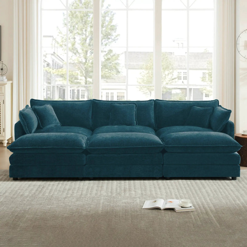 Comfortable Deep Seat Reversible Modular 3 Seater Sectional Sofa by HouseOfZazla